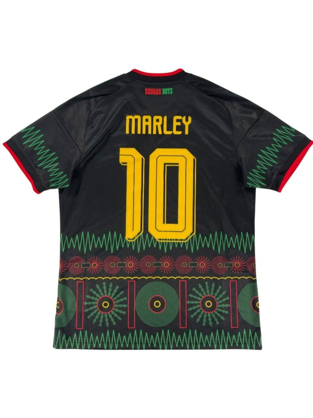 Adidas Jamaica 26 X Bob Marley Away Jersey Reggae Boyz Kids Sz L MSRP $130 NEW - Picture 2 of 10